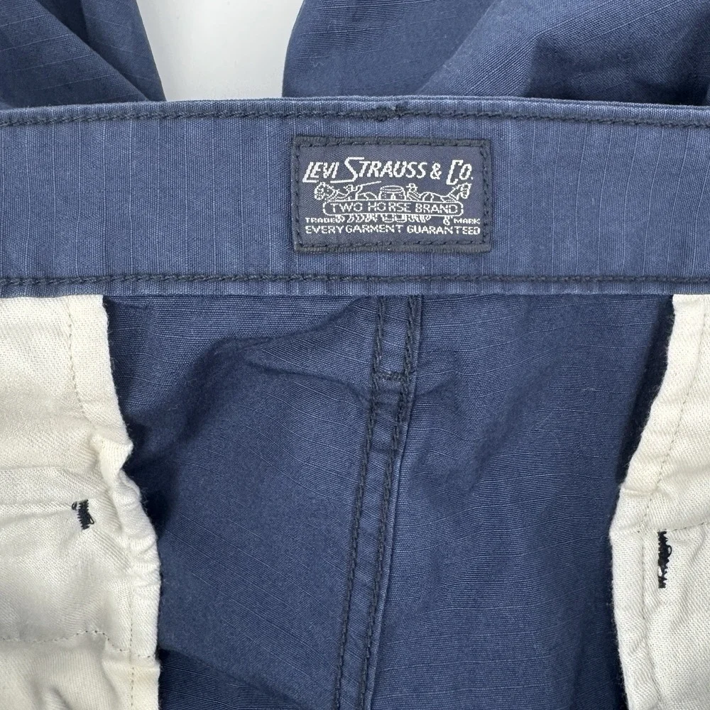 Levi's Cargo Shorts Mens 40 Blue Ripstop Utility Tactical Hiking Work Outdoor